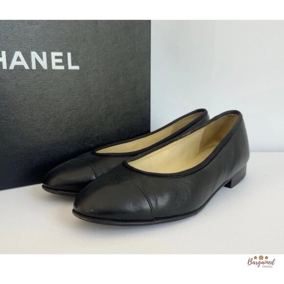 Authentic CHANEL Uniform Leather Ballet Flats 36.5/6.5 - Picture 9 of 10